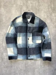 H&M チェック柄 フリースジャケット L