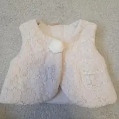 美品。petit main ベビーベスト 70サイズ くすみピンク