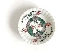 #3 骨董　アンティーク　白磁　色絵貝文様　輪花皿　膾皿　くらわんか　古伊万里 1 骨董 アンティーク 白磁 色絵貝文様 輪花皿 膾皿 くらわんか 古