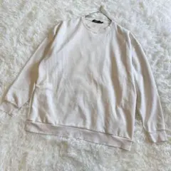 REGEBLUE/レイジーブルー　オーバーサイズスエット　スエード調　トレーナー