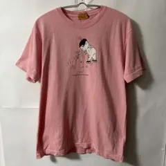 「即日発送」S 長谷川町子　サザエさんピンク キャラクターイラスト 半袖Tシャツ