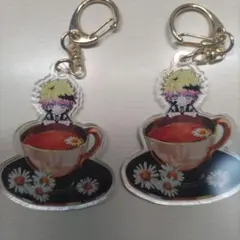 あくねこ ロノ お守りティーカップアクキー 2点セット