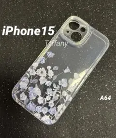 《SALE》A64✨iPhone15用 花柄透明TPUケース