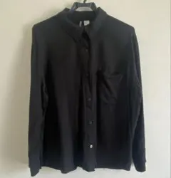 H&M レディース用 リネンブレンドシャツ Lサイズ 黒色