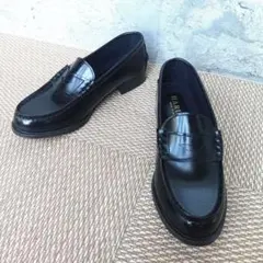 【未使用・希少】特注 HARU4TA ハルタ 本革 コインローファー 24.5黒