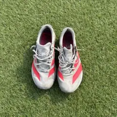adidas ADIZERO ランニングシューズ グレー/レッド