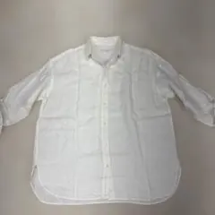7-IDconcept. 長袖シャツ ホワイト麻100%フリーサイズのサムネイル