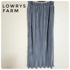 LOWRYS FARM プリーツメロータイトスカート F グレー 光沢