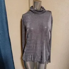 COMME CA ISM グレー タートルネック 長袖トップス