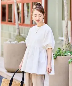 FREAK’S STORE ランタンスリーブティアード切り替えプルオーバー