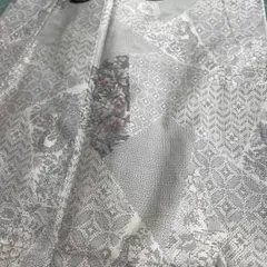 白大島紬からプチオーダーサンプル　躾付き