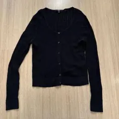 レースラウンドネックショートカーディガン