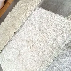バスマット ＋キッチンマットセット クリーム色系再値引きのサムネイル