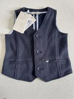 ARMANI BABY ベスト ネイビー 紺　新品タグ付きのサムネイル