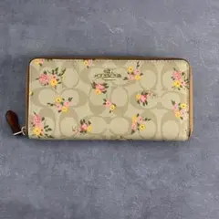 COACH コーチ 長財布 フローラル 花柄 シグネチャー アコーディオンジップのサムネイル