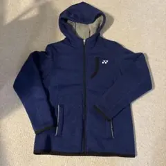 YONEX フリースフードジャケット M ネイビー