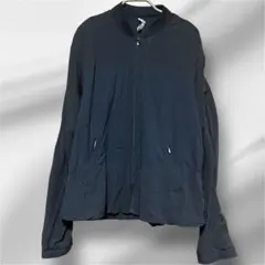 ブラック フルジップジャケット 【サイズ8】シャカシャカジャンパーポケットあり