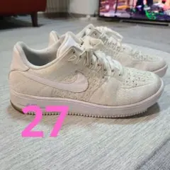 NIKEナイキエアフォース1フライニット白ジャンク
