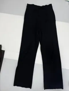 ユニクロ ウォッシャブルニットリブパンツ/丈長め