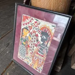 ラオス モン族 手刺繍 村の風景 アート作品 - メルカリ