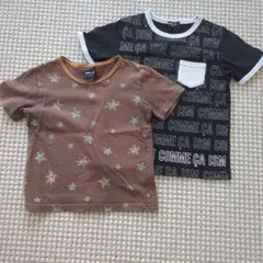 COMME CA ISM星柄とロゴプリントTシャツセット 120cm