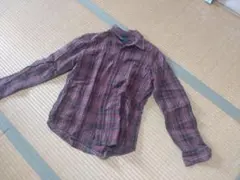 RAGEBLUE チェック柄ネルシャツ 赤系