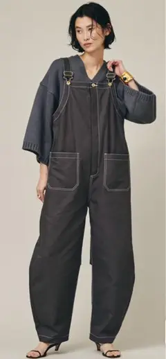 出品9/7まで　Curensology サロペットパンツ　黒 2025年最新】Curensology レディース サロペット