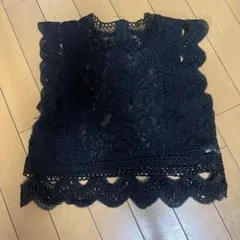 黒 レース ノースリーブ トップス