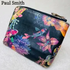 希少Paul Smith ポールスミス コインケース カードケース 総柄 鯉 花