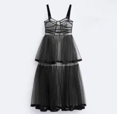 【rks⭐︎様専用】ザラ×メゾンスペシャルコラボ　フリルチュールオーバーワンピ