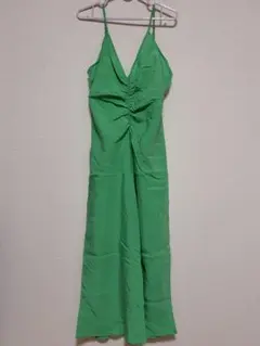 ZARA キャミワンピース グリーン