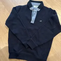 crocodileネイビー ポロ襟 トレーナー