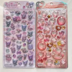 【正規品】うるちゅるポップシール　サンリオキティーマイメロクロミ２枚セット