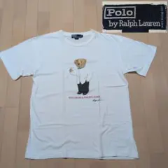 Ralph Lauren ポロベア Tシャツ 古着 ホワイト タキシード