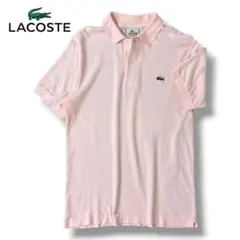 【美品】LACOSTE 鹿の子 半袖 ポロシャツ DEVANLAY期 ピンク 3のサムネイル