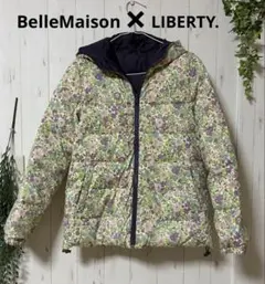 週末値下げ★ベルメゾン千趣会★リバティ×パープル★リバーシブル★ダウンジャケット