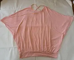 美品　shanti ヨガウェア　サーモンピンク　ドルマンスリーブ　M〜L