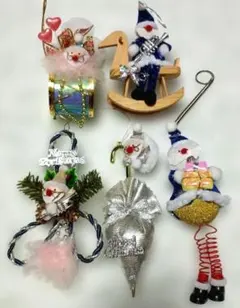 クリスマスオーナメント サンタクロース 5点セット