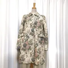 希少ロイスクレヨン花柄ゴブラン織ジャガード刺繍ロングコート ロイスクレヨン Lois CRAYON ゴブラン織りコート 花柄 アウター M