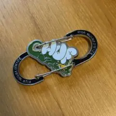 HUF カラビナ キーホルダー グリーン ロゴ メタルのサムネイル