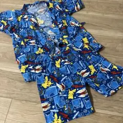 ポケモン 甚平 キッズ服　130cm ルカリオ、ピカチュウ、エースバーン
