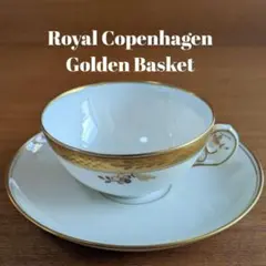 オールドノリタケ 金彩ハーレクインキャビネットカップ&ソーサー