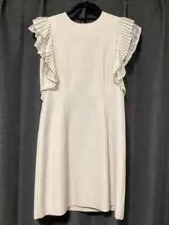 【美品】リリーブラウン　袖プリーツミニワンピース LWFO194040