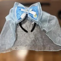 ディズニー水色リボン付きカチューシャ