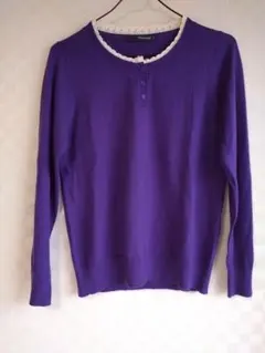 GOOD DRY HOUSE 紫色 Lサイズ 長袖ニット　薄手