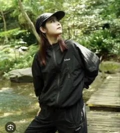 brokenbase ブラック ナイロンジャケット