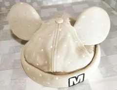 東京ディズニーランド　ミッキーファンキャップ　イヤーハット　ドット