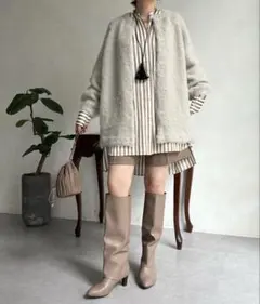 【美品】　最終値下！！　DouDou シャギーニットカーディガン