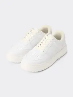 GU ボリュームソールコートスニーカー　ホワイト　Lサイズ