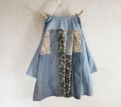 秋プルオーバー*ダンガリー×パッチワーク·ドルマンスリーブ·岡山デニム